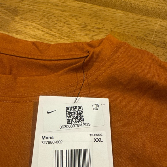 Nike Mens Dri-Fit Legend LS 2XL Training Shirt Orange 727980 802 New With Tags - Picture 4 of 8